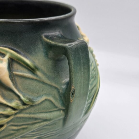 Vintage Roseville Pottery 4-8 Freesia Cookie Jar Made in the USA - Picture 7 of 10